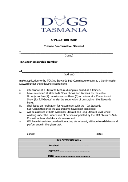 35711502-trainee-stewards-appln-formspdf-tasmanian-canine-association