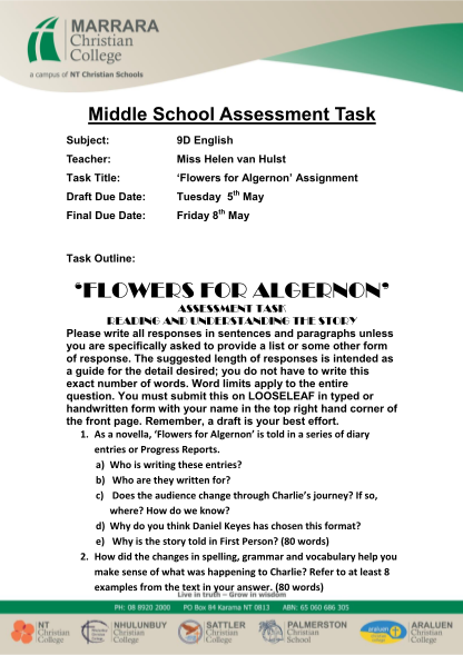 357447495-middle-school-assessment-task-subject-9d-english-teacher-miss-helen-van-hulst-task-title-flowers-for-algernon-assignment-draft-due-date-tuesday-5th-may-final-due-date-friday-8th-may-task-outline-flowers-for-algernon-assessment-task