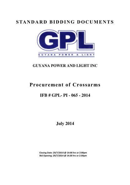358006383-bid-document-for-procurement-of-crossarms-guyana-power-amp-light-gplinc