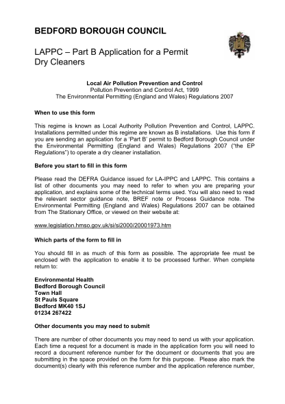 35870243-lappc-part-b-application-form-dry-cleaners-bedford-borough