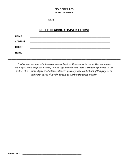 35895345-public-hearing-comment-form-city-of-weslaco