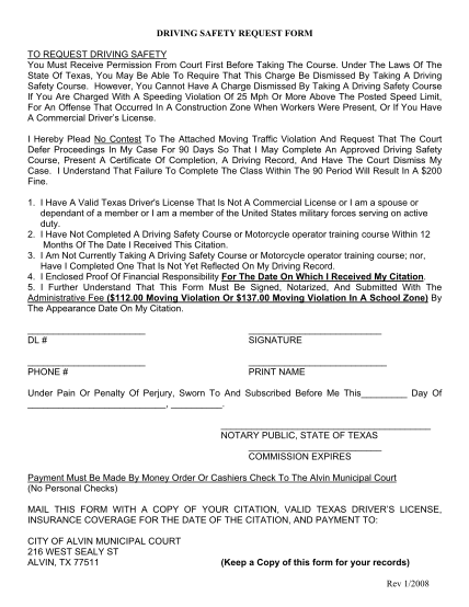 35899974-driving-safety-request-form-effective-1-2008doc-alvin-tx