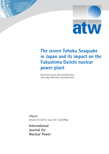 359072207-atw-atomwirtschaft-international-journal-for-nuclear-power-vol-56-45-2011-offprint-nuclear-power-kernenergie-kernenergie