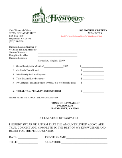 35923698-meals-tax-form-for-2013-town-of-haymarket-townofhaymarket