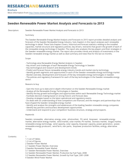 36166039-comreports1061135-sweden-renewable-power-market-analysis-and-forecasts-to-2013-description-sweden-renewable-power-market-analysis-and-forecasts-to-2013-summary-the-sweden-renewable-energy-market-analysis-and-forecasts-to-2015-report