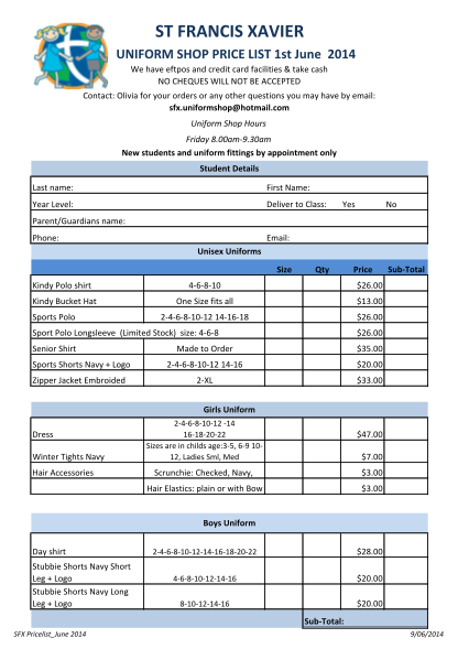 363060019-st-francis-xavier-uniform-shop-price-list-1st-june-2014-we-have-eftpos-and-credit-card-facilities-ampamp-stfrancisxavier-qld-edu