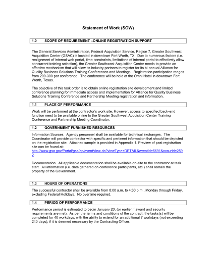 36388-onlineregistrat-ionandconferenc-eplanning-sow-statement-of-work-sow----gsa-gsa-general-services-administration--forms-and-applications-gsa