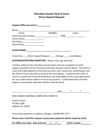 36443381-fillable-cherokee-county-clerk-of-court-direct-deposit-form