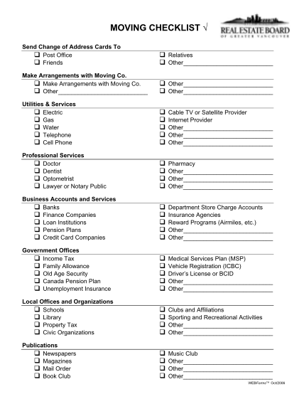 47 Moving Checklist Page 2 Free To Edit Download Print CocoDoc