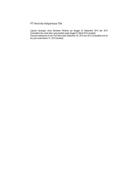 364540837-financial-statements-for-the-first-half-ended-september-30-2014-and-2013-unaudited-and-for-hexindo-tbk-co