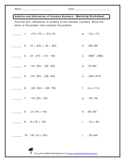 365199718-addition-subtraction-of-complex-numbers-matching-worksheet