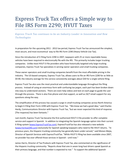 36522716-express-truck-tax-offers-a-simple-way-to-file-irs-form-2290-prweb