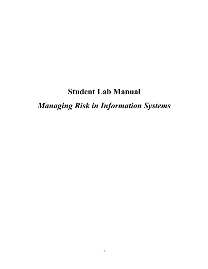 36551857-student-lab-manual-managing-risk-in-information-systems