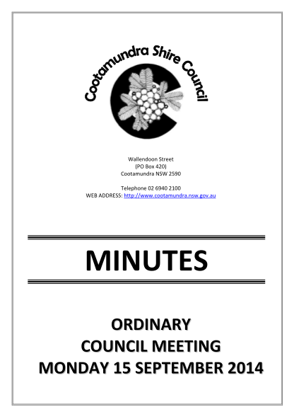 366144718-agenda-2014-09-september-cootamundra-shire-council-nsw-cootamundra-nsw-gov