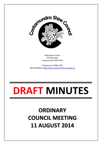 366148131-agenda-2014-08-august-cootamundra-shire-council-nsw-cootamundra-nsw-gov