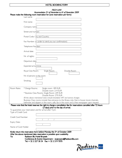 366215370  HOTEL BOOKING FORM HOTEL BOOKING FORM Itechlaworg  X 01 