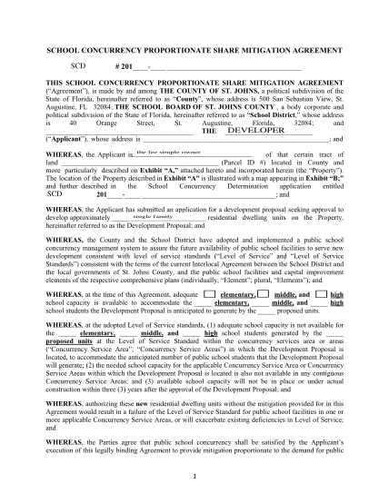 366847811-bformb-proportionate-share-bmitigationb-agreement-st-johns-county-bb