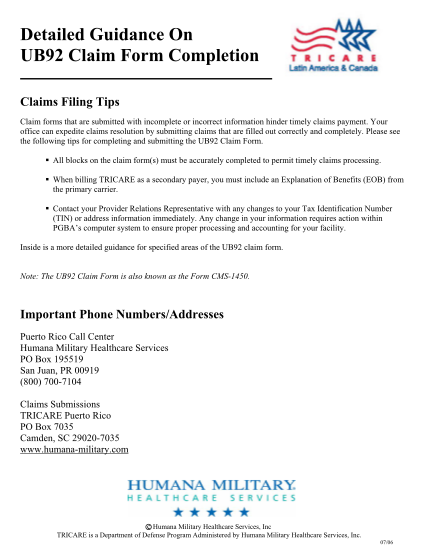 36698466-detailed-guidance-on-ub92-claim-form-humana-military