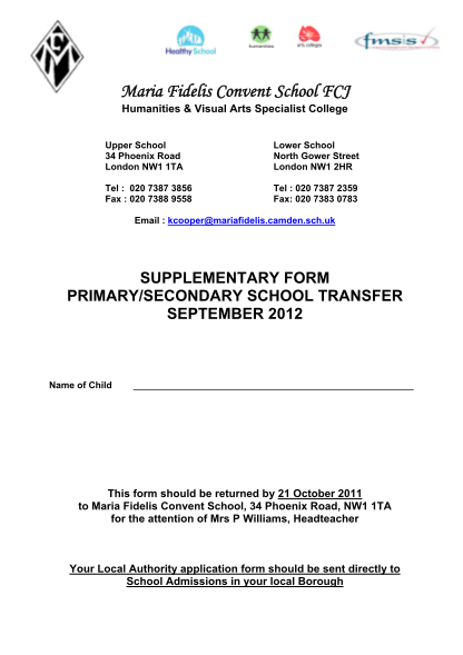 368165509-supplementary-form-primarysecondary-school-transfer-mariafidelis-camden-sch