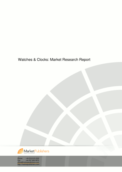 36822122-fillable-watches-and-clocks-a-global-strategic-business-report-pdf-form
