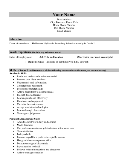 368796871-resume-template-haliburton-highlands-secondary-school-hss-tldsb-on
