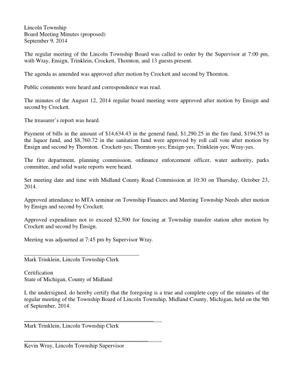 369160454-lincoln-township-board-meeting-minutes-proposed-september-9-lincoln-twp