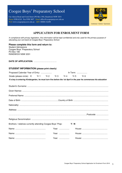 369878638-cps-application-form-2016-coogeeprep-nsw-edu