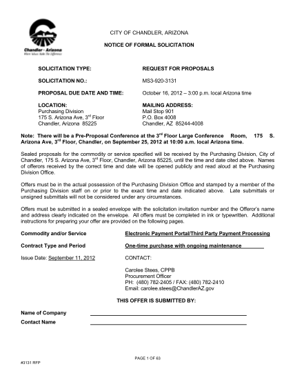 37024259-city-of-chandler-arizona-notice-of-formal-solicitation-solicitation-type