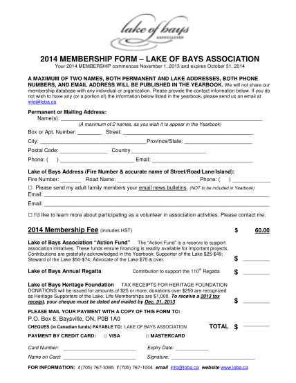 372281820-2014-membership-form-lake-of-bays-association-your-2014-membership-commences-november-1-2013-and-expires-october-31-2014-a-maximum-of-two-names-both-permanent-and-lake-addresses-both-phone-numbers-and-email-address-will-be-published-i