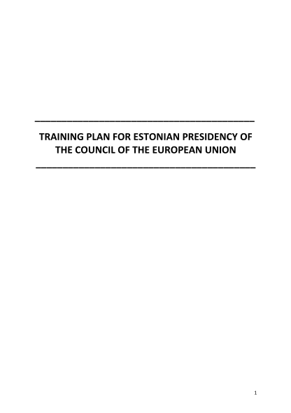 373209487-training-plan-for-estonian-presidency-of-the-council-riigikantselei-riigikantselei