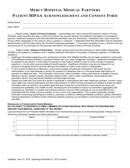 375016157-mercy-hospital-medical-partners-hipaa-acknowledgement-disclosure-consent-form-mercy-hospital-medical-partners-hipaa-acknowledgement-disclosure-consent-form