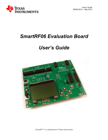 37506422-smartrf06-evaluation-board-useramp39s-guide-rev-texas-instruments
