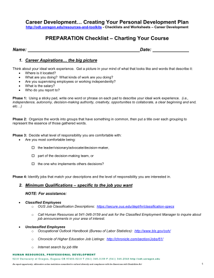 376491459-career-development-preparation-checklist-odt-uoregon