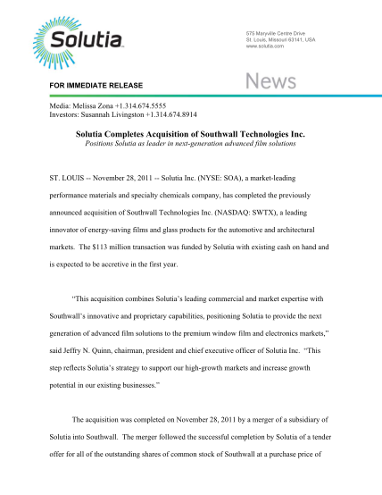 37677130-final-solutia-acquires-southwall-technologies-incdoc-whd-publication-form-wh-381