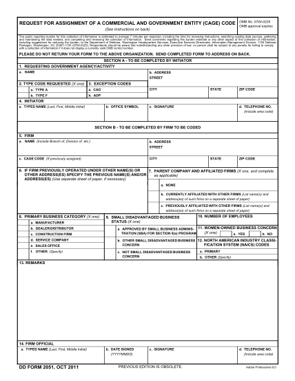 377818-fillable-2011-dd-form-2051-dtic