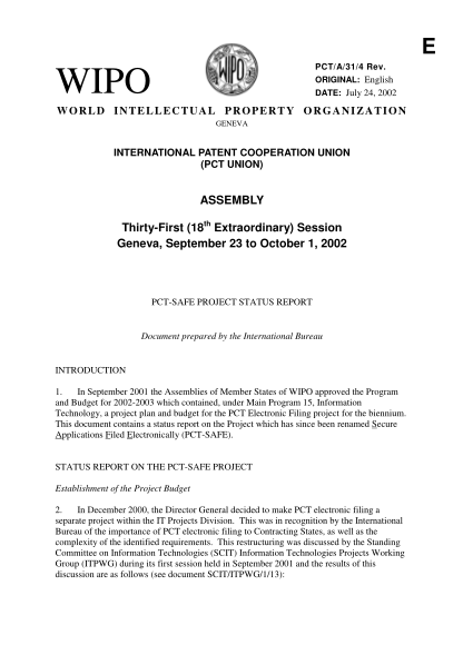 37790423-pcta314-rev-pct-safe-project-status-report-wipo-wipo