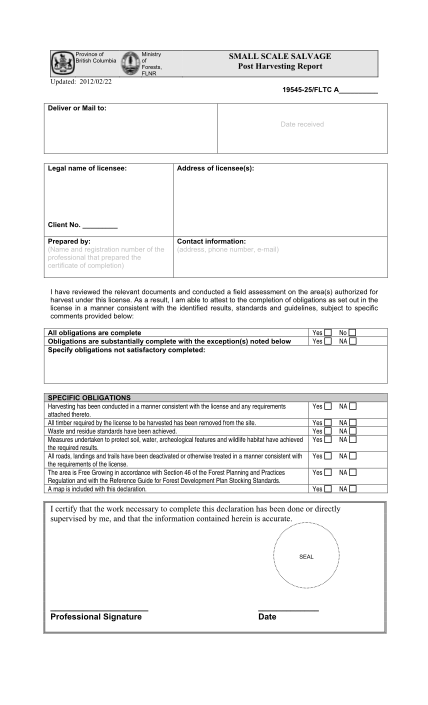 37832118-professional-salvage-post-harvesting-report-form-for-gov-bc