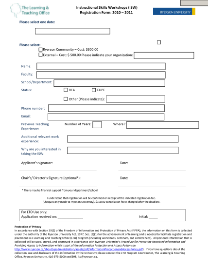 37874507-instructional-skills-workshops-isw-registration-form-2010-2011-ryerson