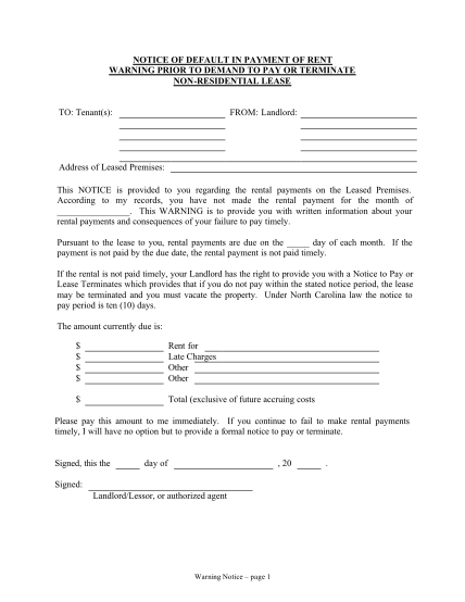 3791163-north-carolina-notice-of-default-in-payment-of-rent-as-warning-prior-to-demand-to-pay-or-terminate-for-nonresidential-or-commercial-property