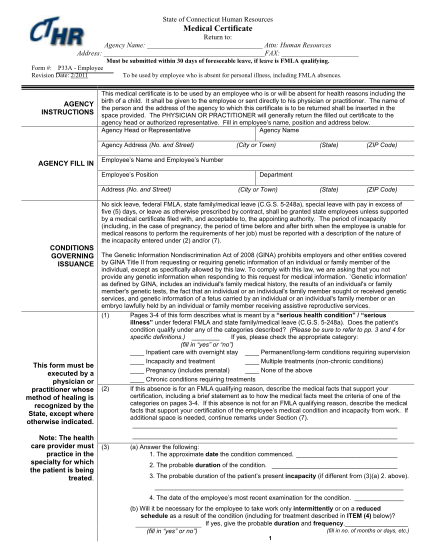 37914542-fillable-state-of-ct-human-resources-medical-certificate-formp33a-nwcc