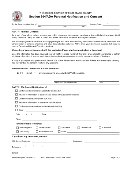 37923540-section-504-ada-parental-notification-and-consent-the-child-study-team-uses-this-form-to-collect-information-about-students-learning-and-behavior-palmbeachschools