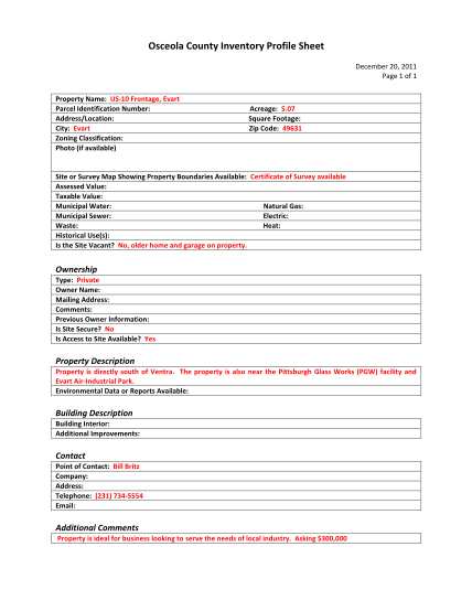 37951247-inventory-profile-sheet-us_10-frontagepdf-osceola-county-osceola-county
