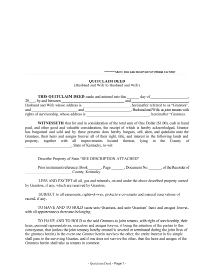 76 example of a quit claim deed completed page 4 - Free to Edit ...