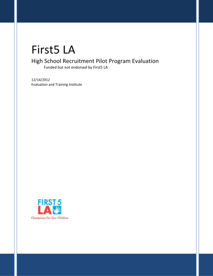 38010925-high-school-recruitment-pilot-program-evaluation-report-first-5-la-first5la