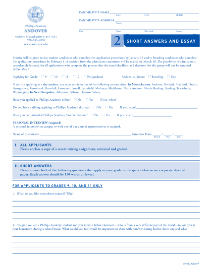 38049160-fillable-phillips-andover-short-answers-and-essay-form