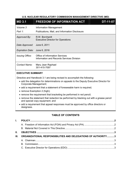 381045706-management-directive-31-dom-of-information-act-date-approved-nrc