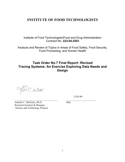 38138382-ift-fda-to7-final-reportrevised-120109-proceedings-of-the-institute-of-food-technologists-1st-annual-food-protection-amp-defense-research-conference-ift