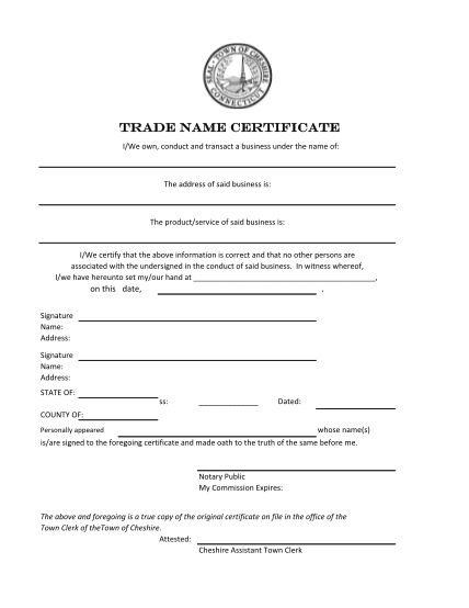 38181542-trade-name-certificate-form-town-of-cheshire-cheshirect