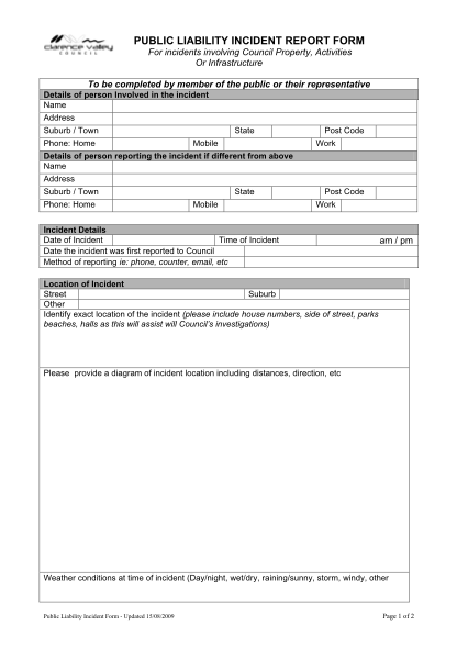 38184839-fillable-clarence-valley-council-public-liability-incident-report-form