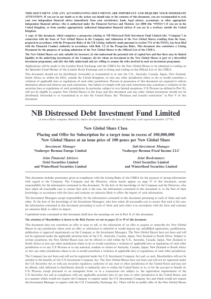 382405163-2014-annual-report-nb-distressed-debt-investment-fund-limited